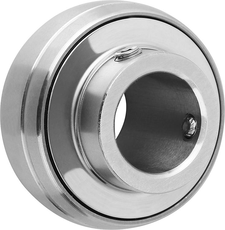 SS-UC208-24 GENERIC 38.1x80x49.2 Stainless steel normal duty bearing insert with a spherical outer race and grubscrew locking - Imperial Thumbnail